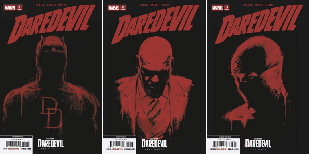 07/29/2026 DAREDEVIL #1-3 MARVEL TELEVISION REPRINT VARIANT SET