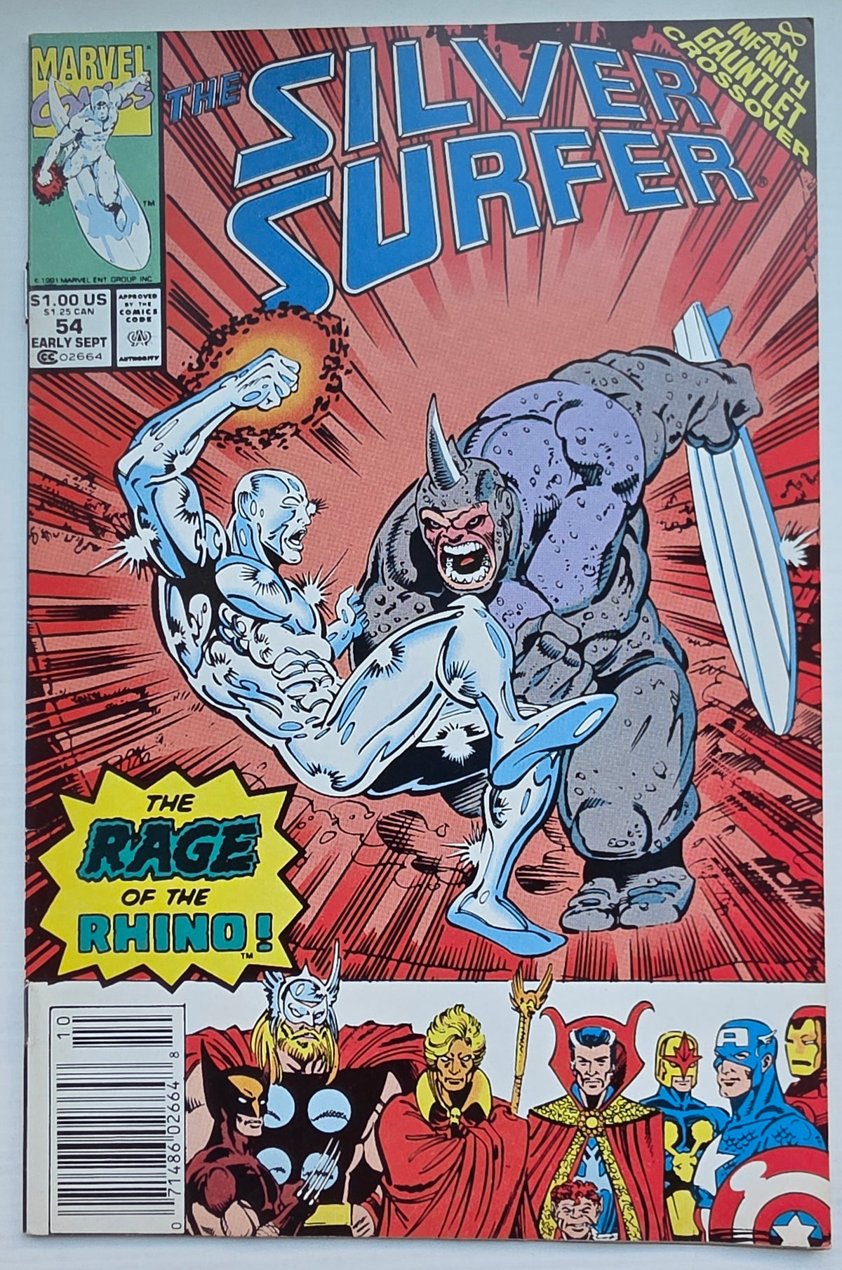 SILVER SURFER #54 1991 NEWSSTAND Silver Surfer MARVEL COMICS