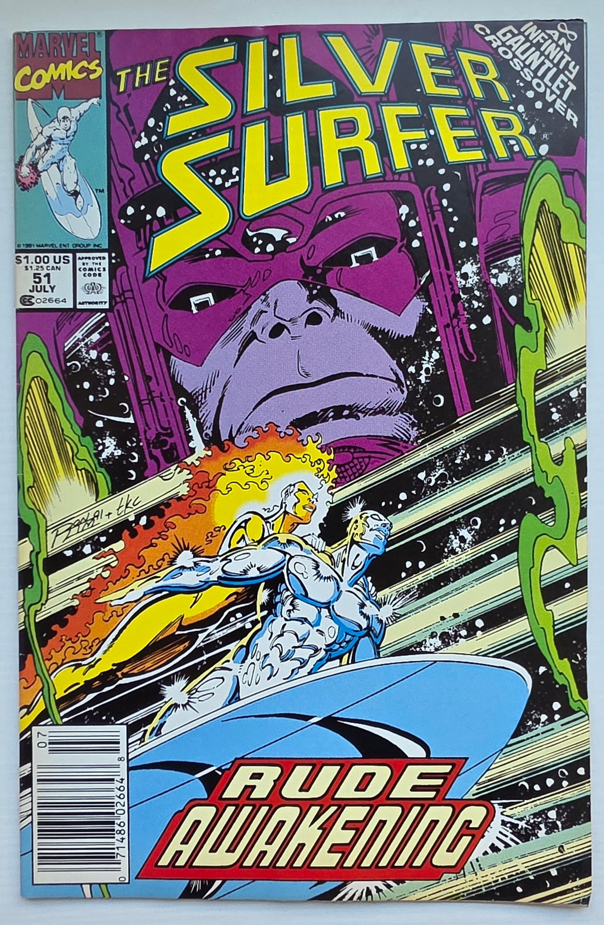 SILVER SURFER #51 1991 NEWSSTAND Silver Surfer MARVEL COMICS