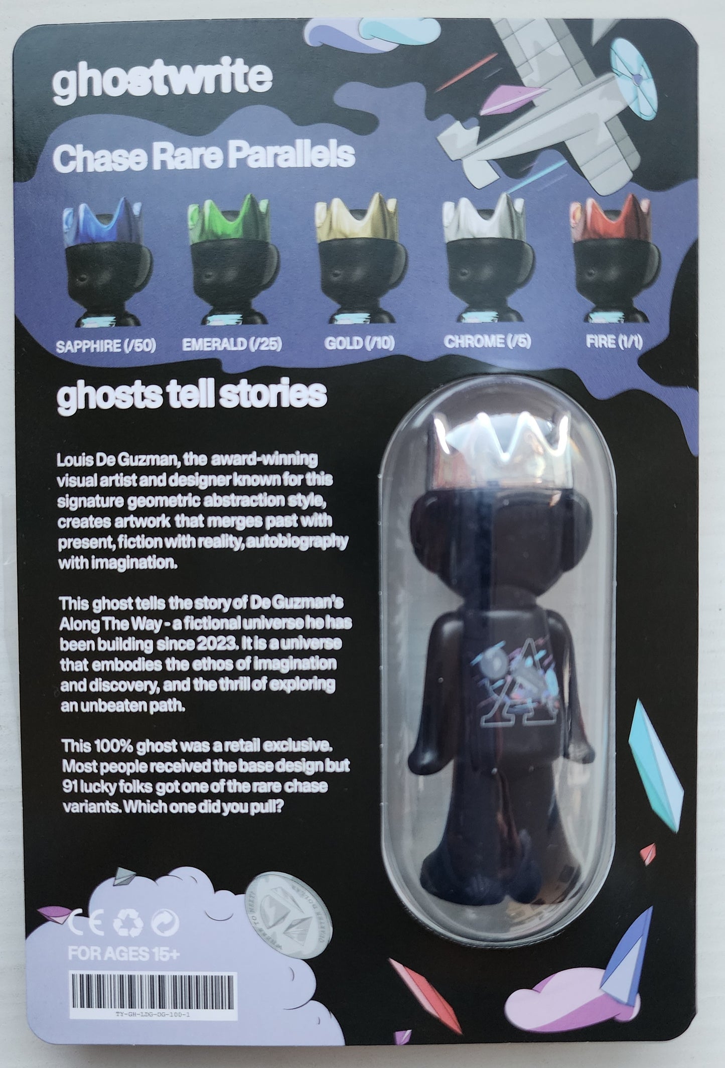 GHOSTWRITE ALONG THE WAY 100% RARE CHROME (/5) CHASE VARIANT SIGNED LOUIS DE GUZMAN DESIGNERCON EXCLUSIVE2025 GHOSTWRITE