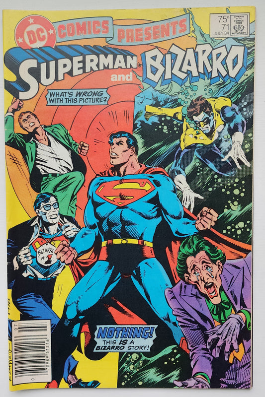 DC COMICS PRESENTS #71 SUPERMAN BIZARRO 1984 NEWSSTAND DC Comics Presents DC Comics