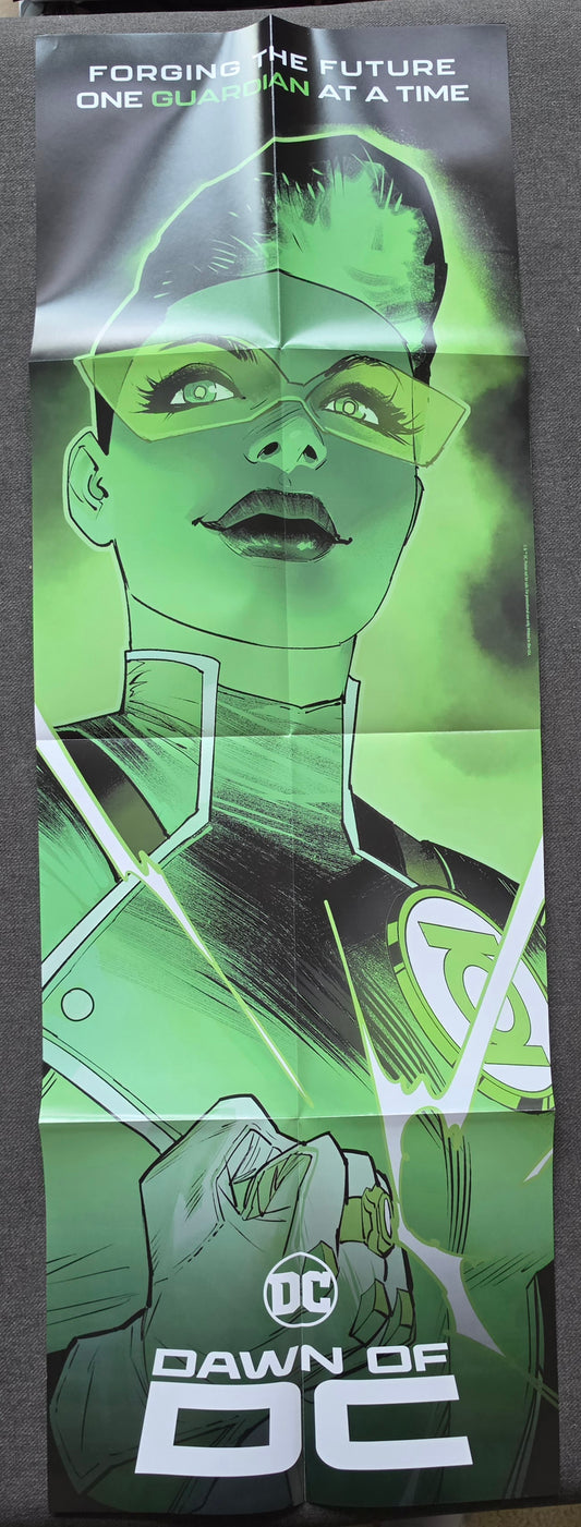 DAWN OF DC GREEN LANTER SOJOURNER MULLEIN FOLDED PROMOTIONAL POSTER Shazam DC COMICS