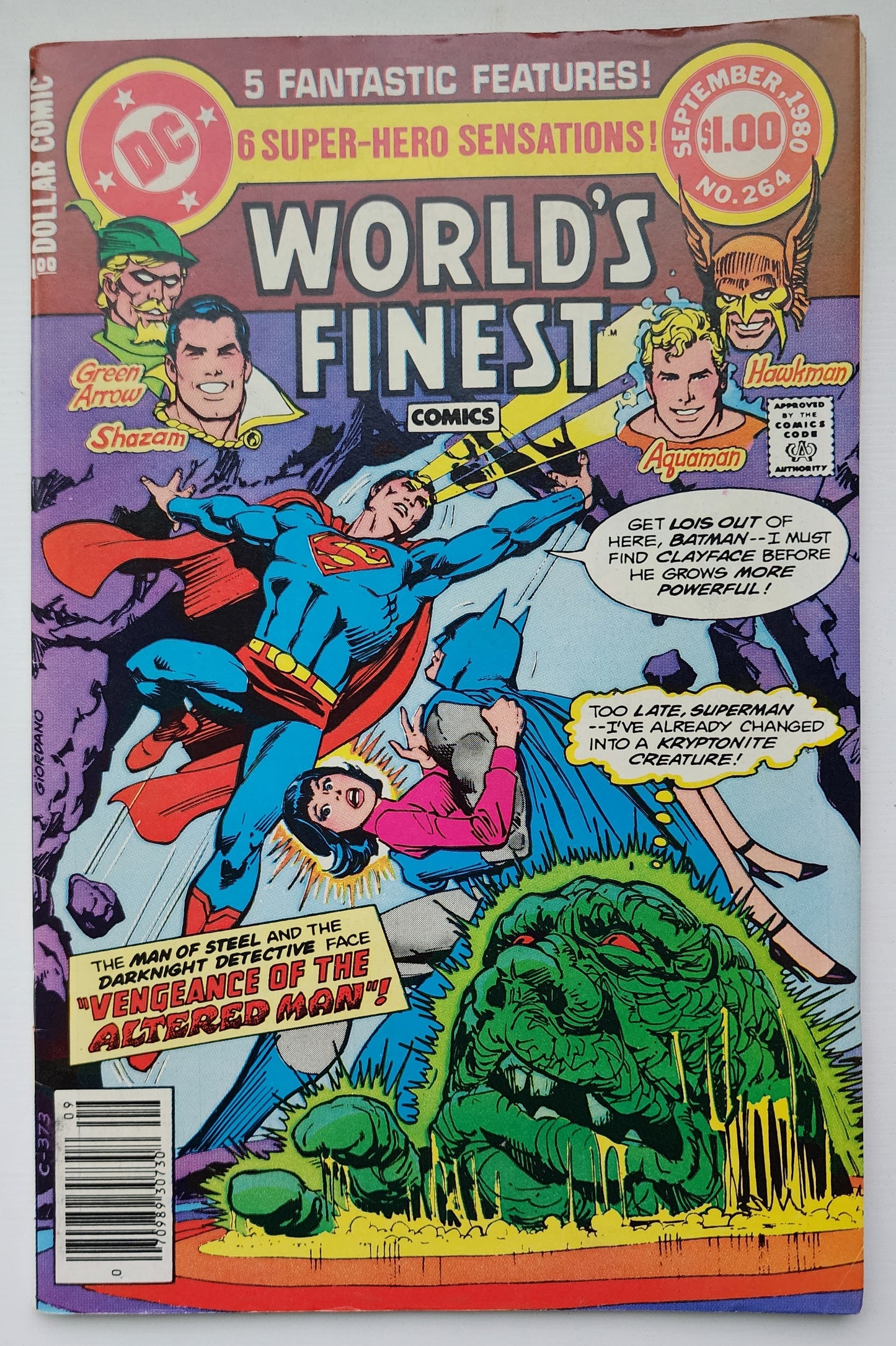 WORLDS FINEST #264 1980 NEWSSTAND (4TH APP BLACK ADAM) Worlds Finest DC Comics