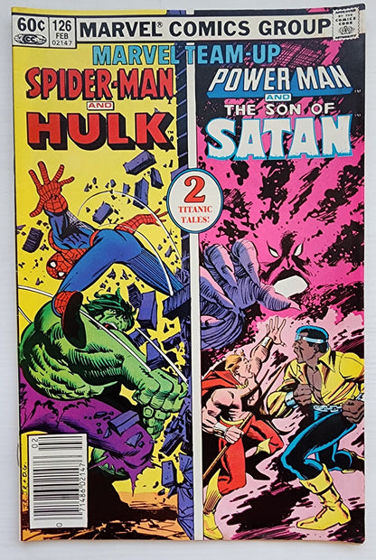 MARVEL TEAM-UP #126 SPIDER-MAN HULK POWER MAN SATAN NEWSSTAND 1982 Marvel Team-Up MARVEL COMICS