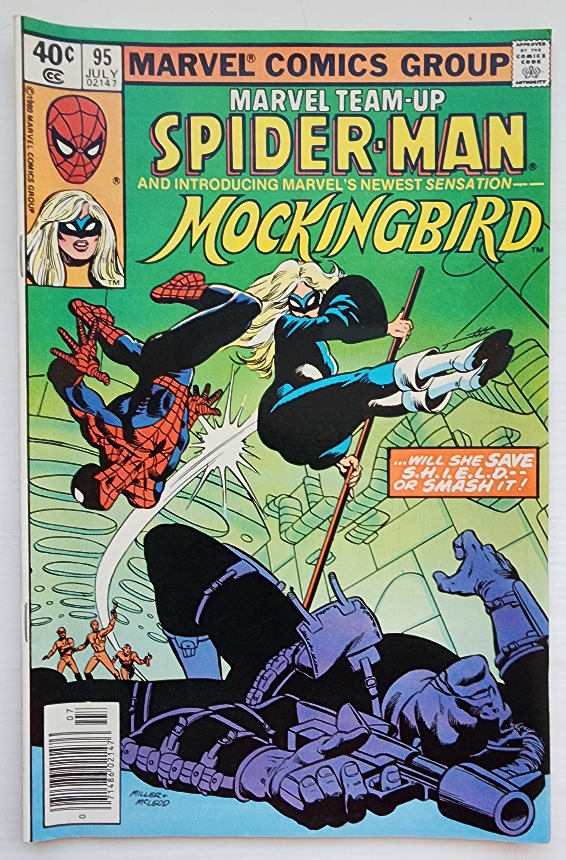 MARVEL TEAM-UP #95 SPIDER-MAN MOCKINGBIRD NEWSSTAND 1980 Marvel Team-Up MARVEL COMICS