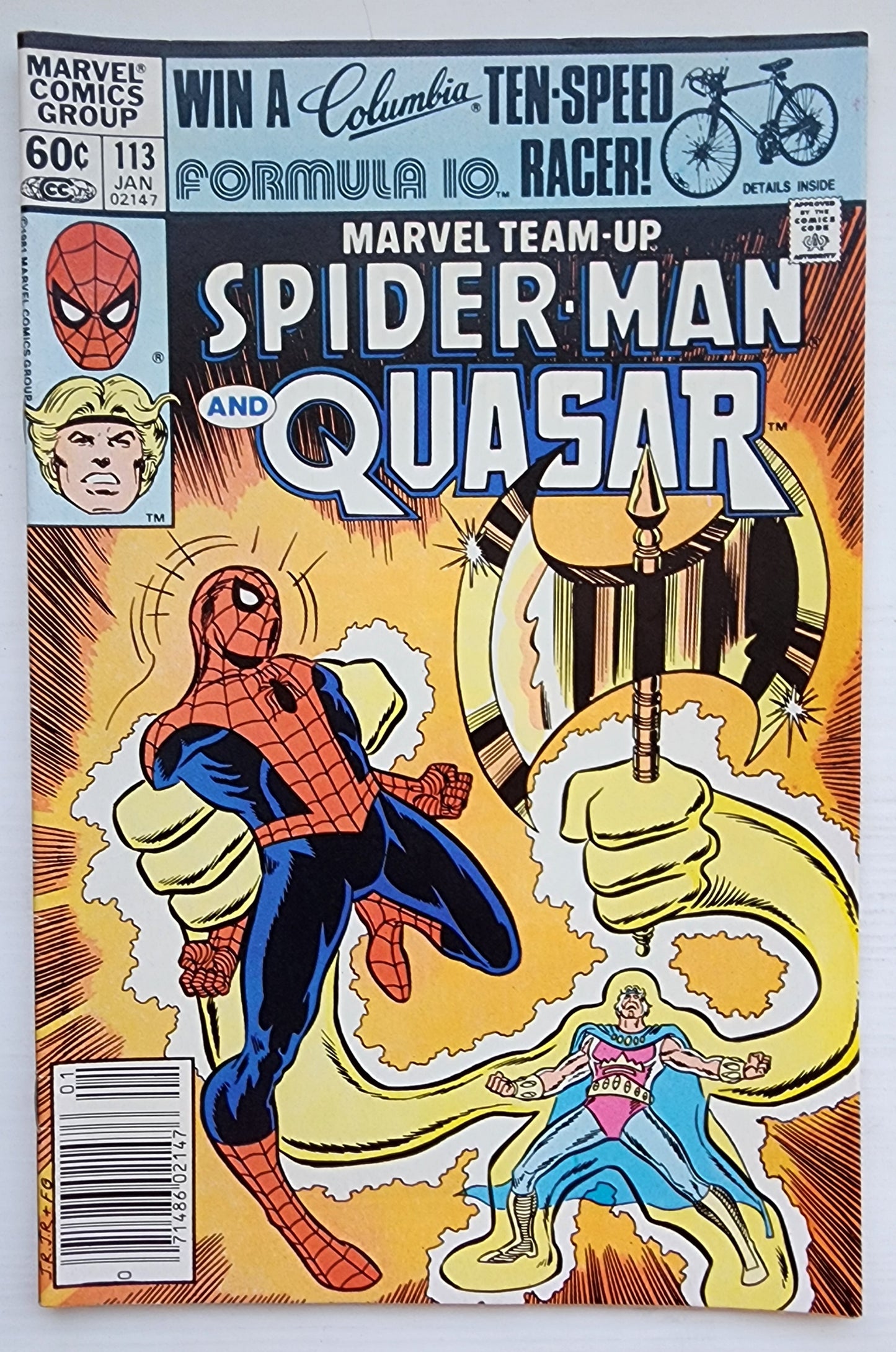 MARVEL TEAM-UP #113 SPIDER-MAN QUASAR NEWSSTAND 1982 Marvel Team-Up MARVEL COMICS