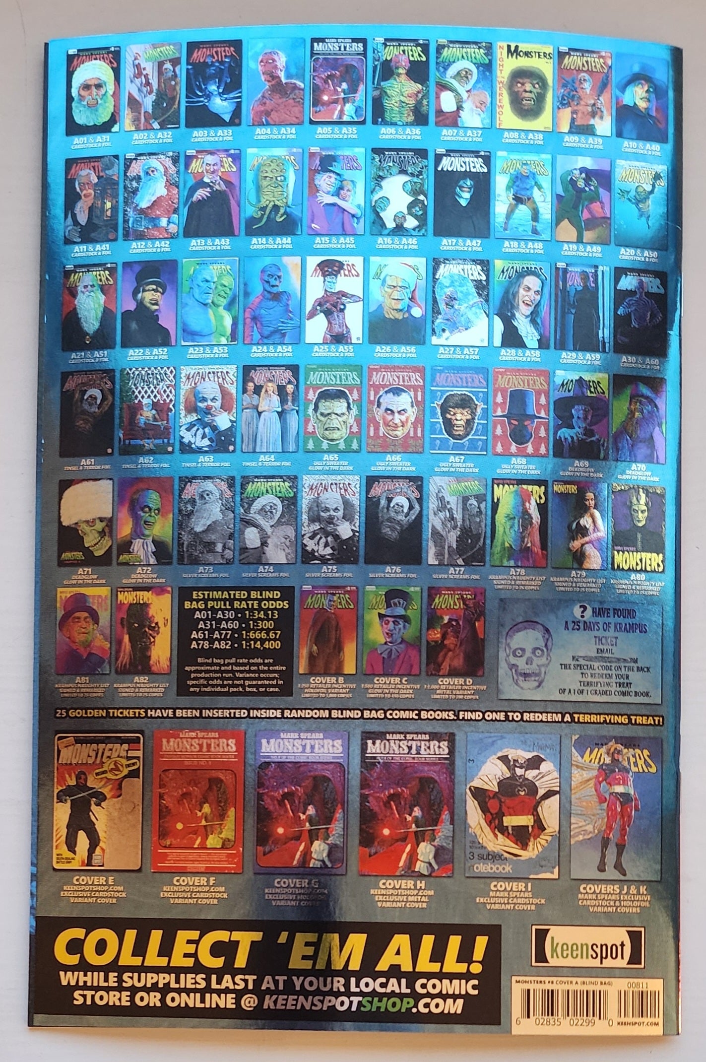 MARK SPEARS MONSTERS #8 BLIND BAG VARIANT A39 FOIL Universal Monsters KEENSPOT ENTERTAINMENT