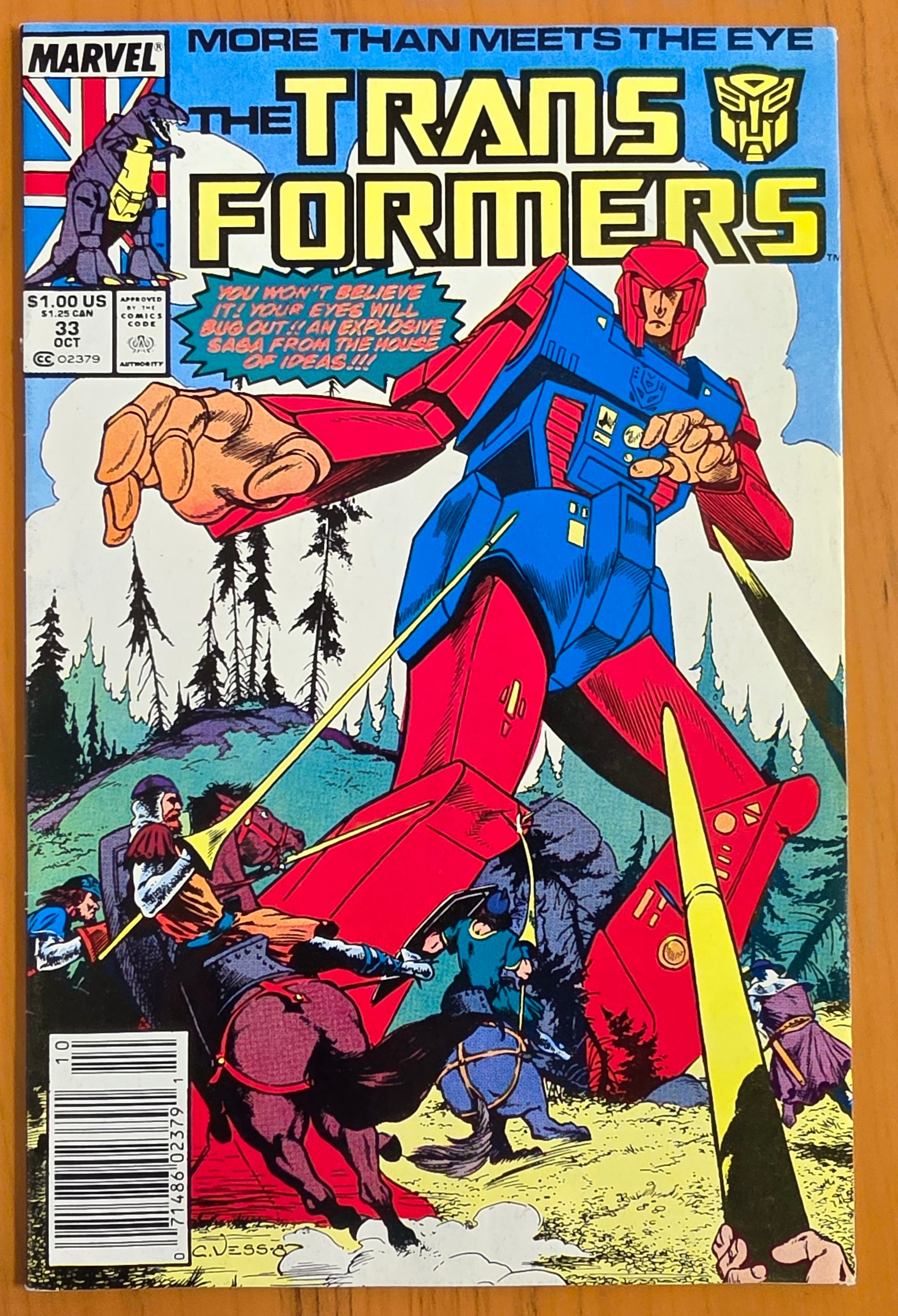 TRANSFORMERS #33 1987 NEWSSTAND Transformers MARVEL COMICS
