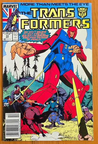 TRANSFORMERS #33 1987 NEWSSTAND Transformers MARVEL COMICS