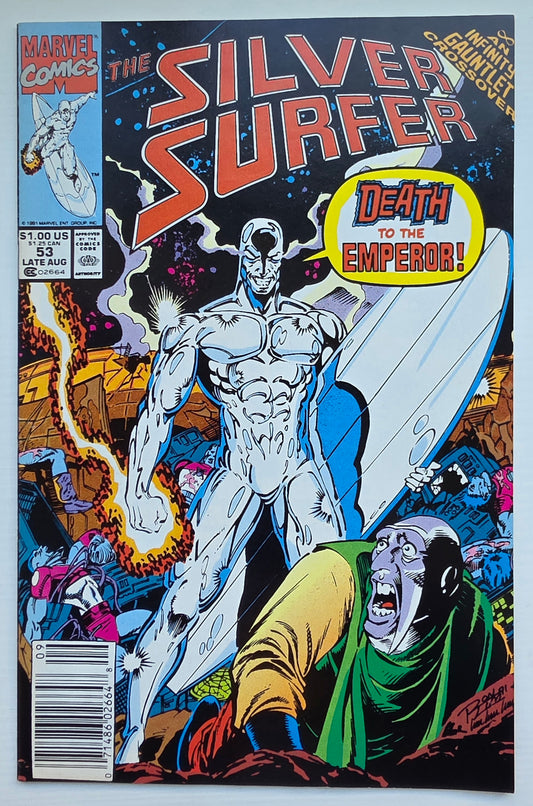 SILVER SURFER #53 1991 NEWSSTAND Silver Surfer MARVEL COMICS