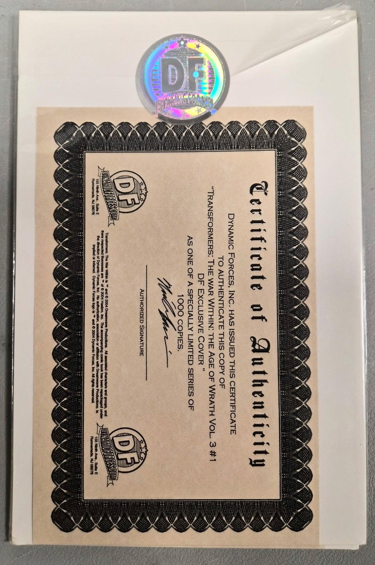 TRANSFORMERS WAR WITHIN #1 DYNAMIC FORCES 2004 Transformers DEVILS DUE