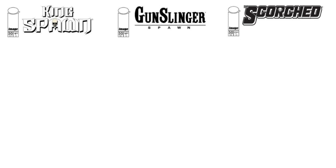 KING SPAWN SCORCHED GUNSLINGER #50 CVR D BLANK SKETCH VARIANT SET OF 3 IMAGE COMICS
