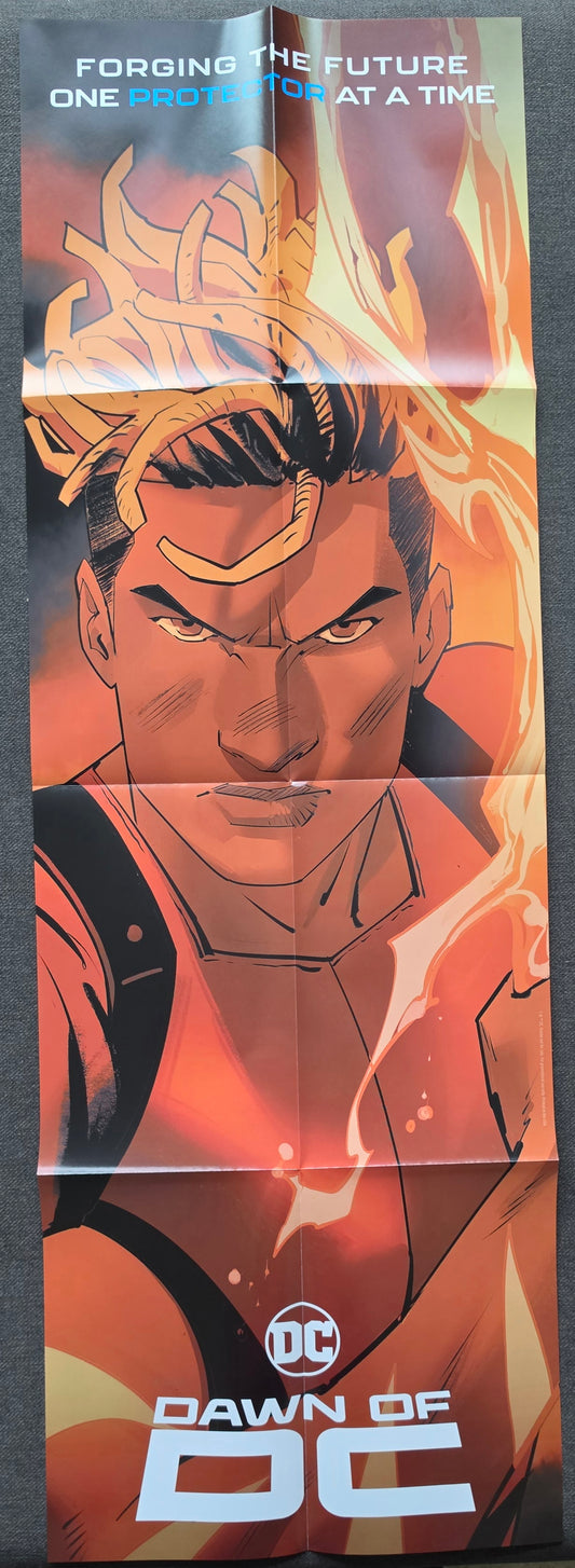 DAWN OF DC AQUAMAN JACKSON HYDE FOLDED PROMOTIONAL POSTER Shazam DC COMICS