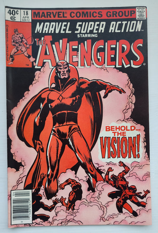MARVEL SUPER ACTION #18 AVENGERS NEWSSTAND 1980 Secret Wars MARVEL COMICS
