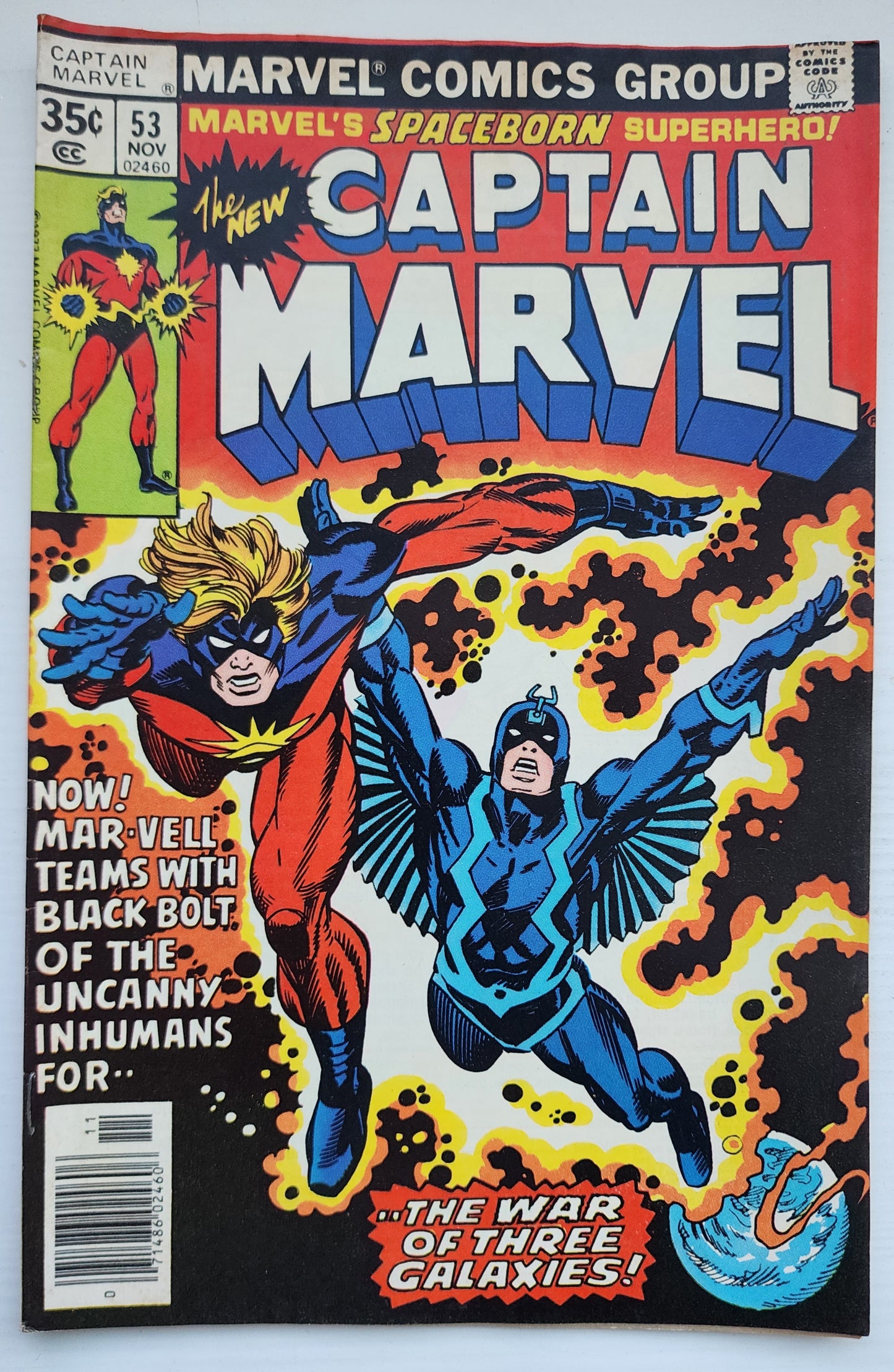 CAPTAIN MARVEL #53 NEWSSTAND 1977 Captain Marvel MARVEL COMICS