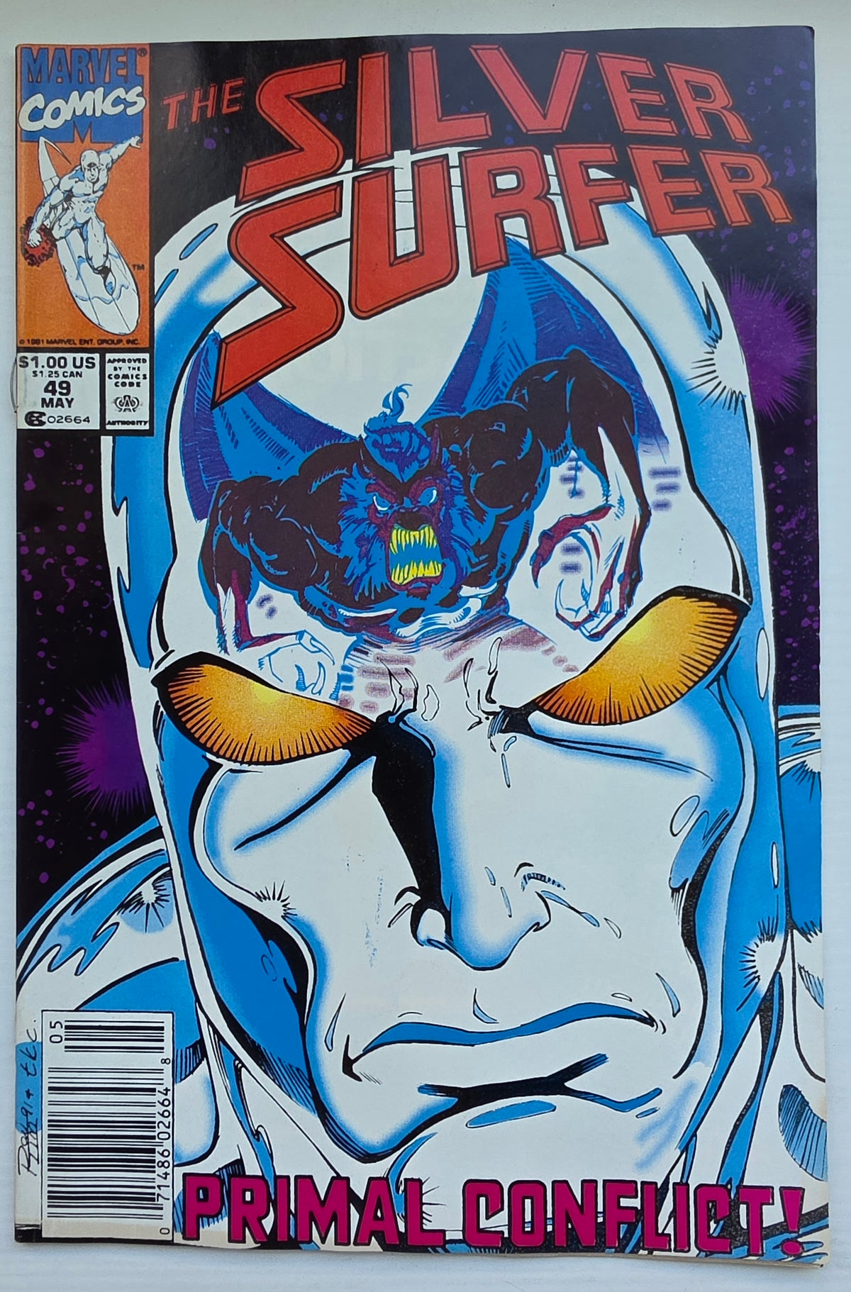 SILVER SURFER #49 1991 NEWSSTAND [P01] Silver Surfer MARVEL COMICS
