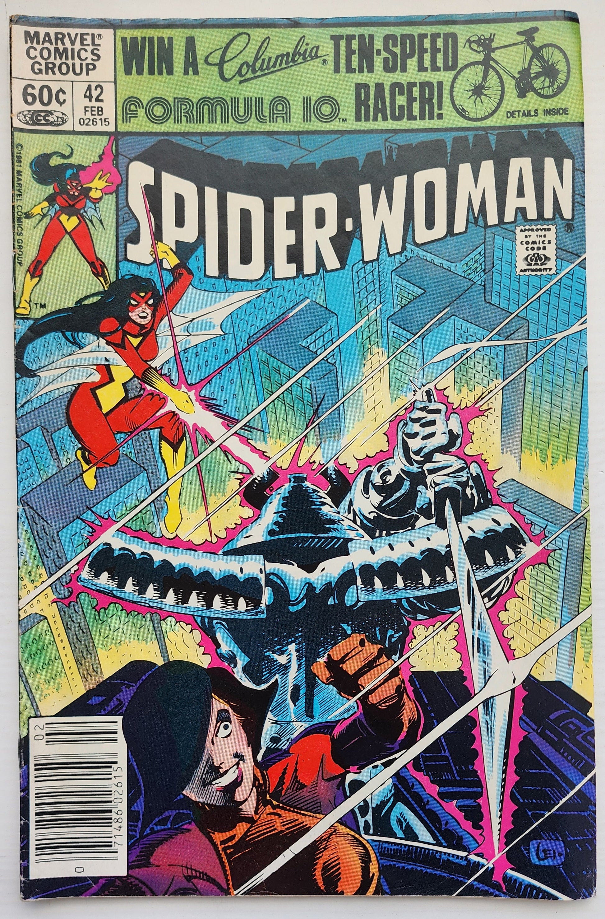 SPIDER-WOMAN #42 NEWSSTAND 1982 Spider-Woman MARVEL COMICS