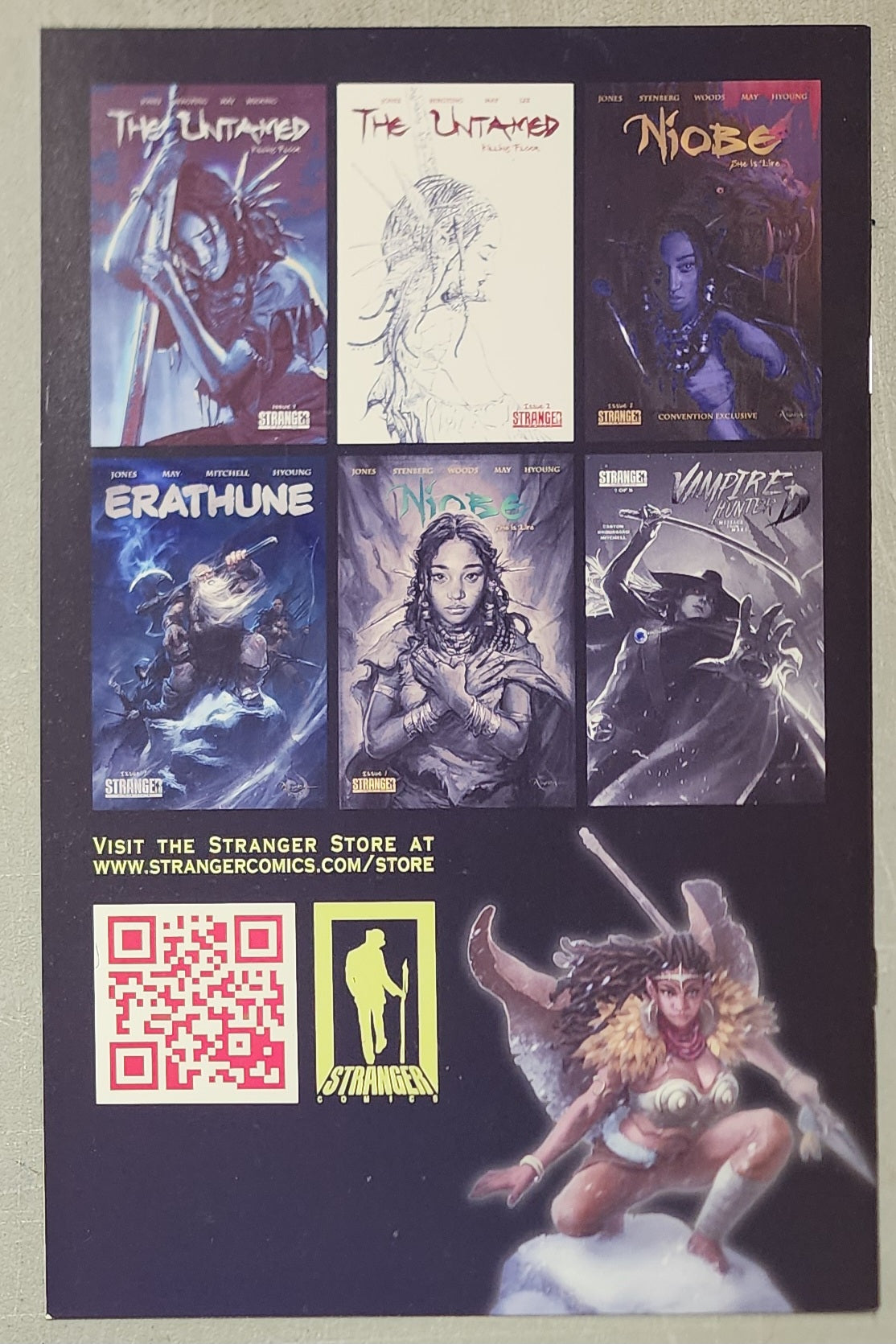 NIOBE SHE IS DEATH #1 VARIANT SIGNED JONES, MAY & Niobe STRANGER COMICS