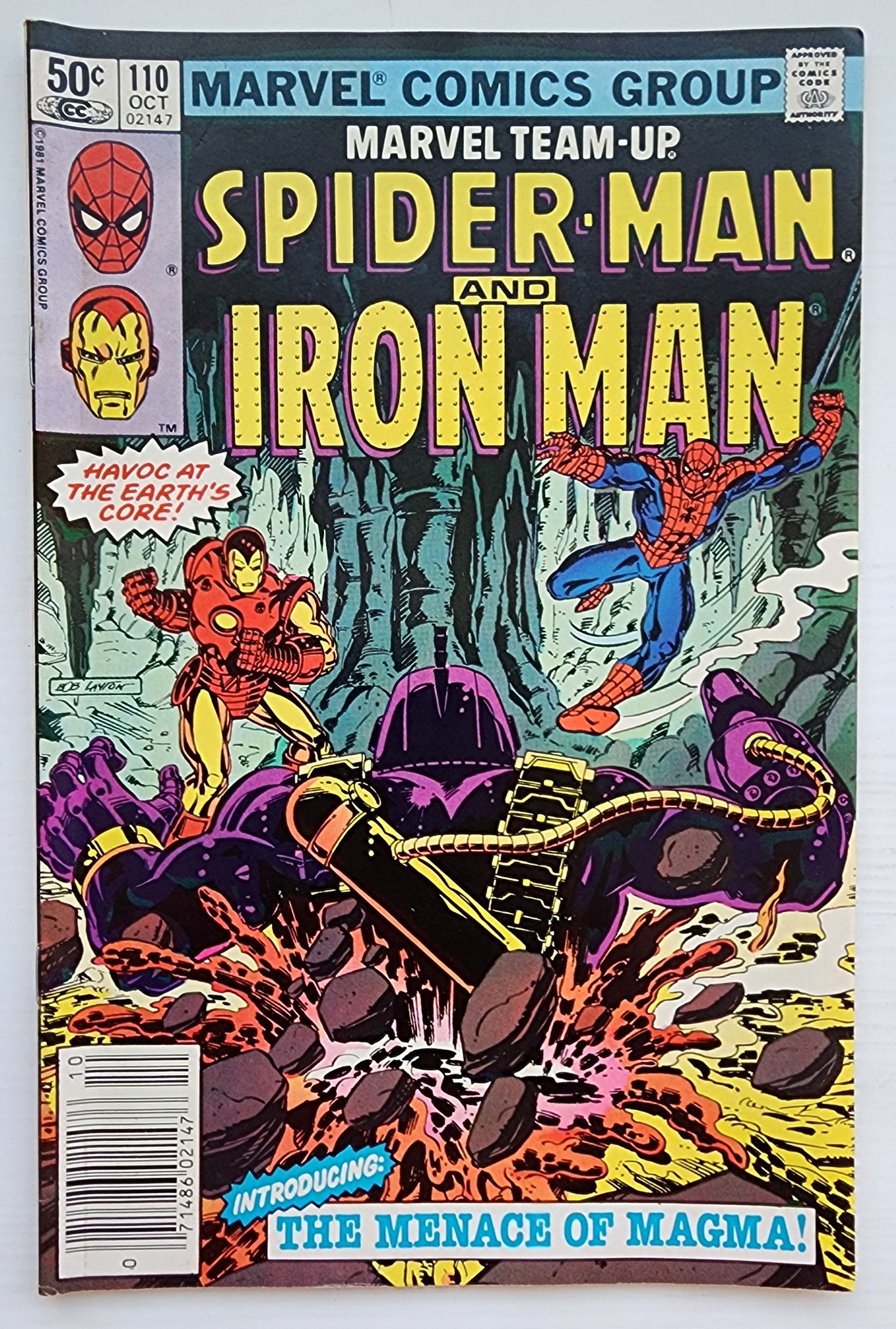 MARVEL TEAM-UP #110 SPIDER-MAN IRON MAN NEWSSTAND 1981 Marvel Team-Up MARVEL COMICS