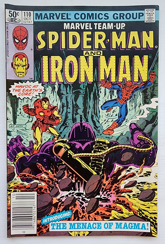 MARVEL TEAM-UP #110 SPIDER-MAN IRON MAN NEWSSTAND 1981 Marvel Team-Up MARVEL COMICS