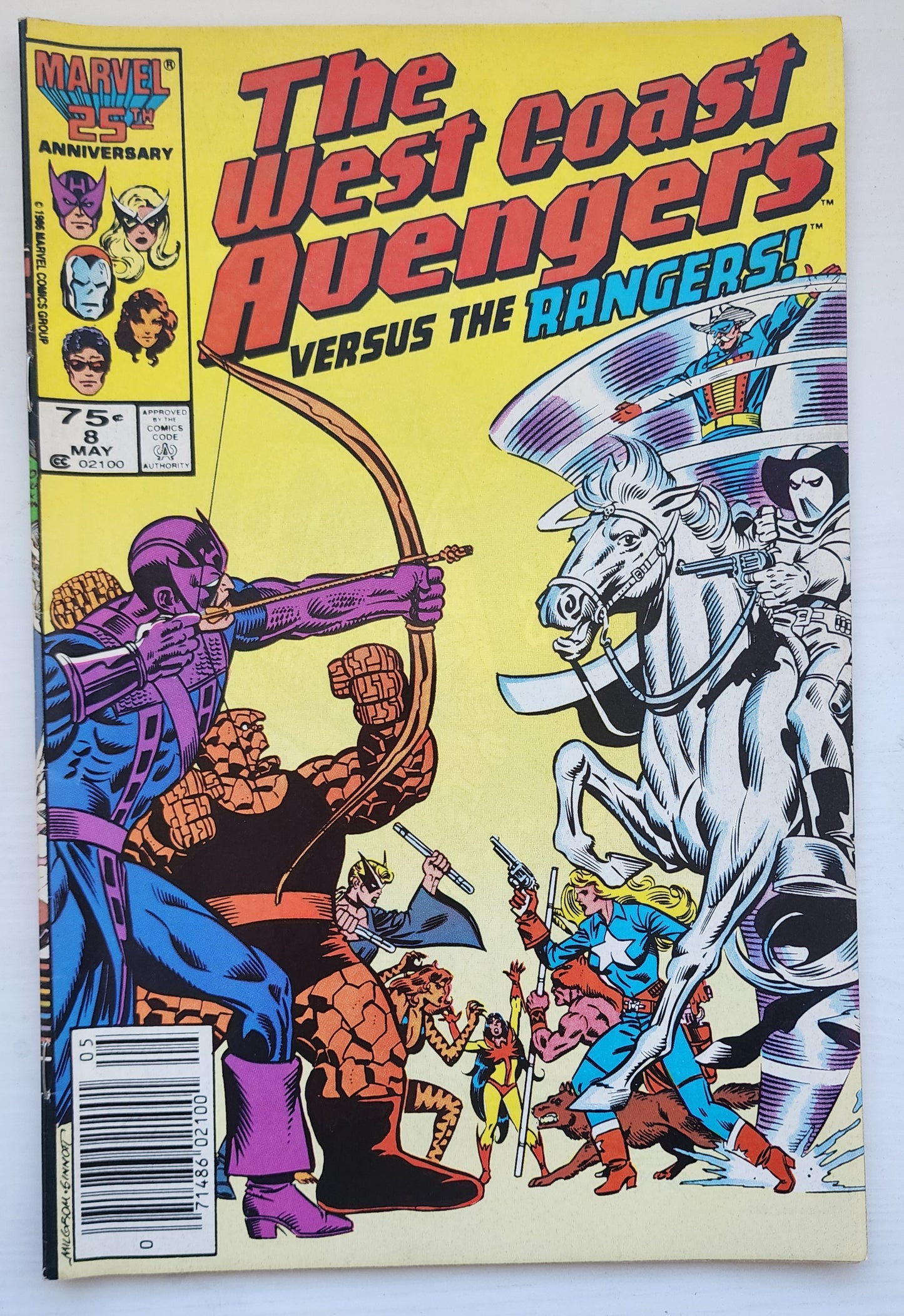 WEST COAST AVENGERS #8 NEWSSTAND 1986 West Coast Avengers MARVEL COMICS