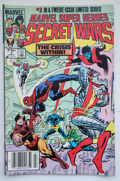 MARVEL SUPER HEROES SECRET WARS #3 NEWSSTAND 1984 [I01] Secret Wars MARVEL COMICS