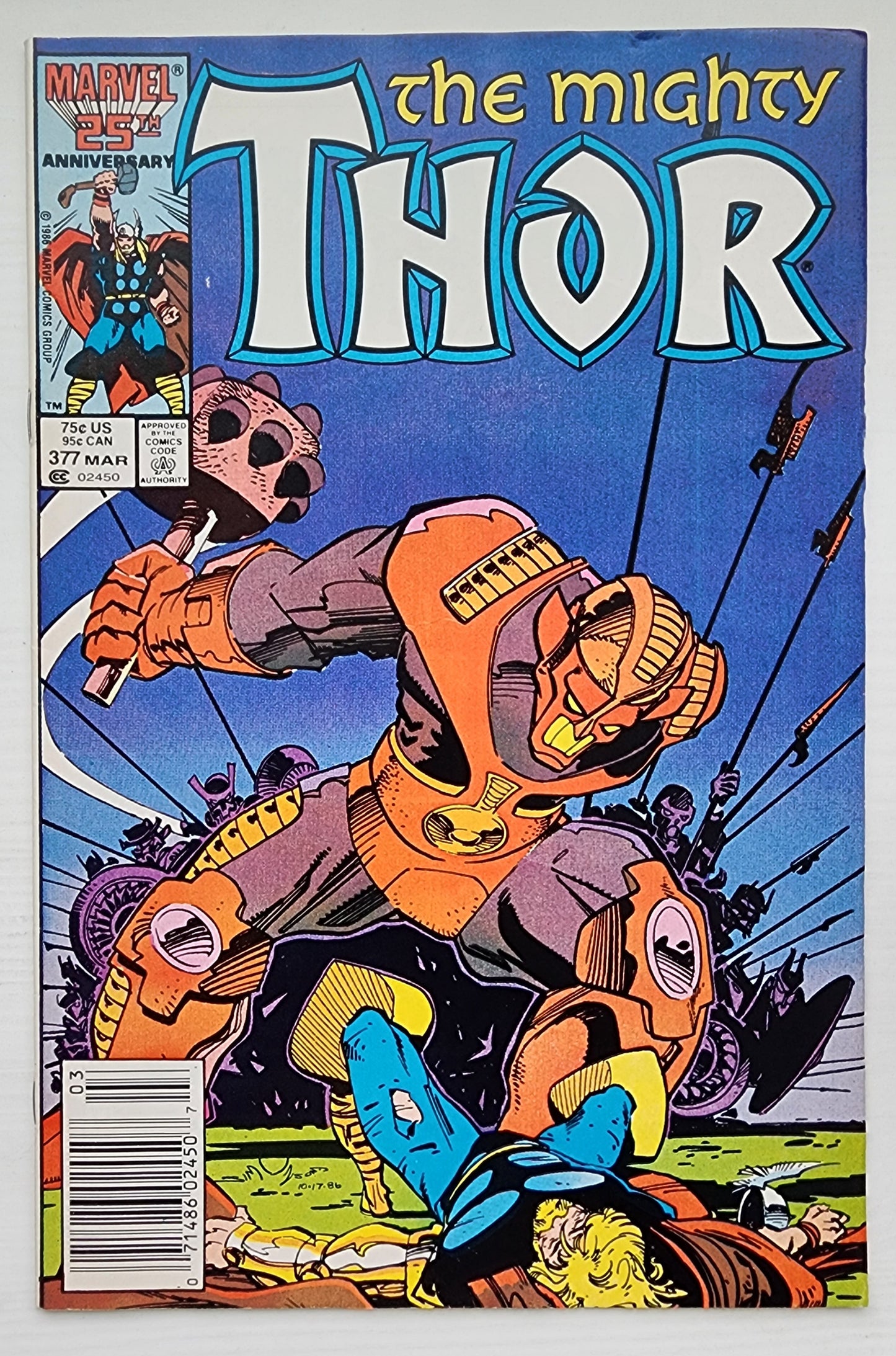 THOR #377 NEWSSTAND 1986 Thor MARVEL COMICS