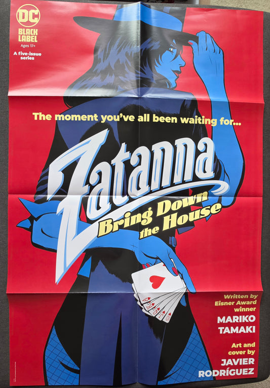 ZATANNA BRING DOWN THE HOUSE FOLDED PROMOTIONAL POSTER Shazam DC COMICS