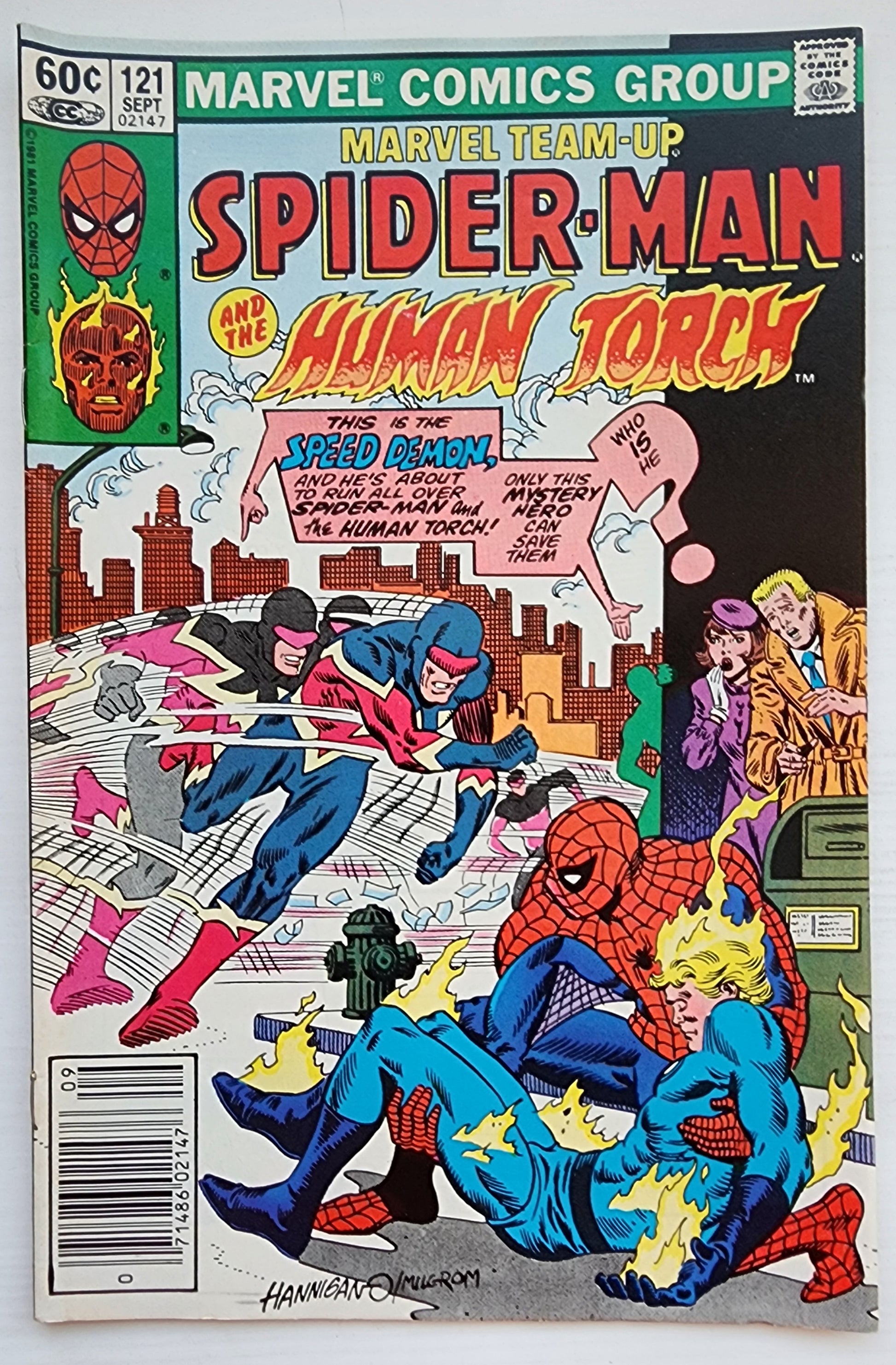 MARVEL TEAM-UP #121 SPIDER-MAN HUMAN TORCH NEWSSTAND 1982 Marvel Team-Up MARVEL COMICS