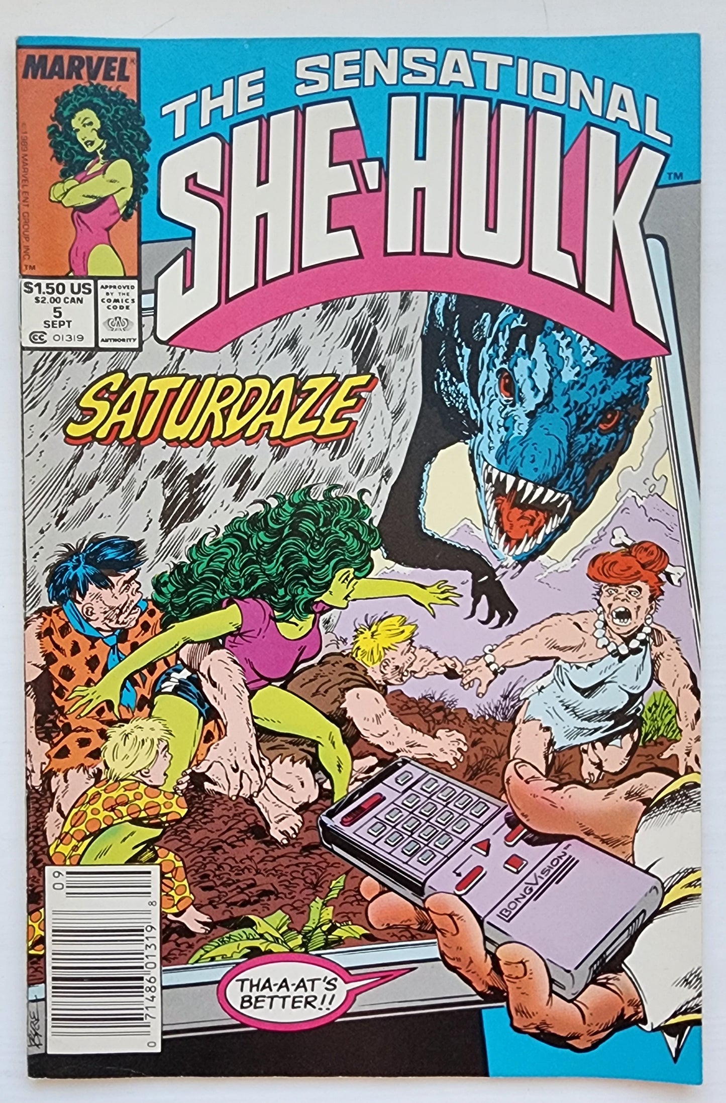SENSATIONAL SHE-HULK #5 NEWSSTAND 1989 She-Hulk MARVEL COMICS