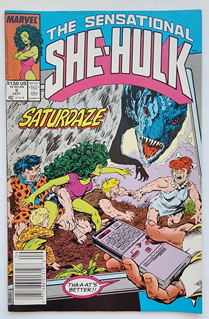 SENSATIONAL SHE-HULK #5 NEWSSTAND 1989 She-Hulk MARVEL COMICS