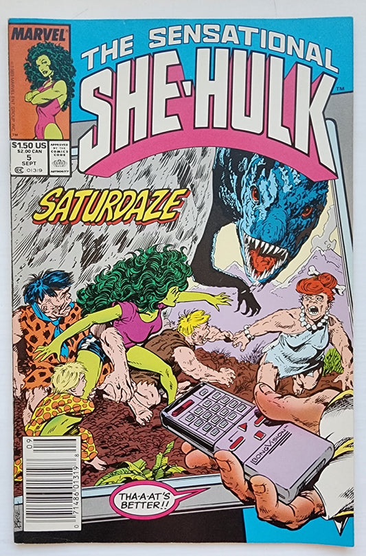 SENSATIONAL SHE-HULK #5 NEWSSTAND 1989 She-Hulk MARVEL COMICS
