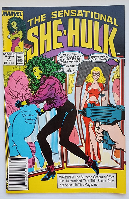 SENSATIONAL SHE-HULK #4 NEWSSTAND 1989 She-Hulk MARVEL COMICS