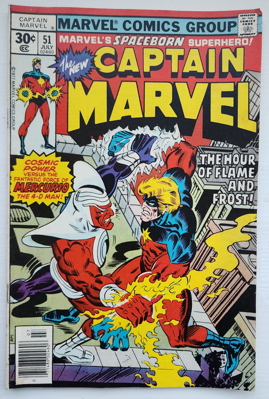 CAPTAIN MARVEL #51 NEWSSTAND 1977 Captain Marvel MARVEL COMICS