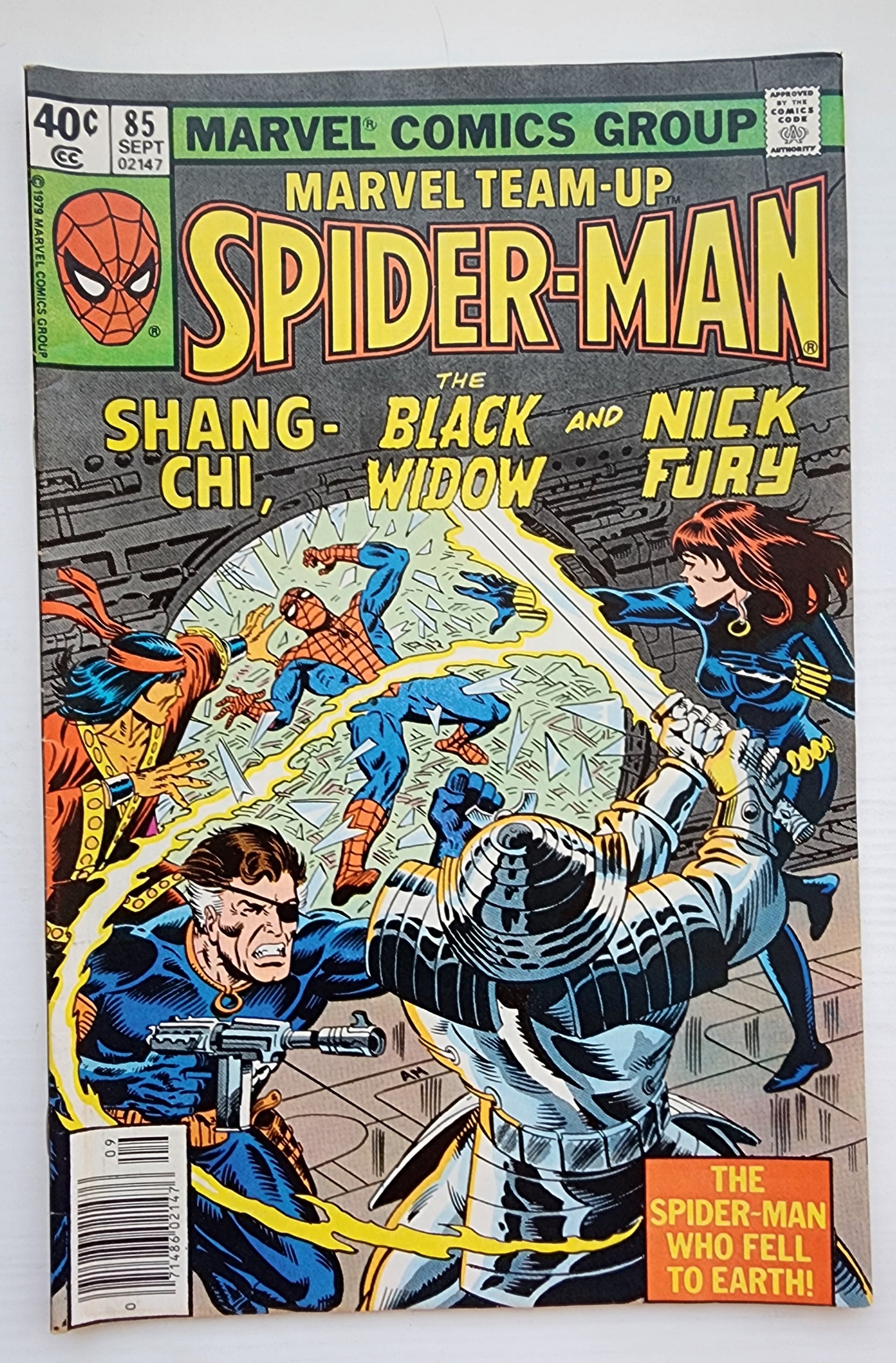 MARVEL TEAM-UP #85 SPIDER-MAN SHANG-CHI BLACK WIDOW NICK FURY NEWSSTAND 1979 Marvel Team-Up MARVEL COMICS