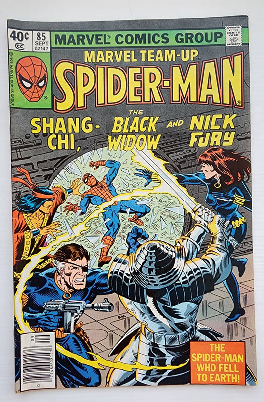 MARVEL TEAM-UP #85 SPIDER-MAN SHANG-CHI BLACK WIDOW NICK FURY NEWSSTAND 1979 Marvel Team-Up MARVEL COMICS