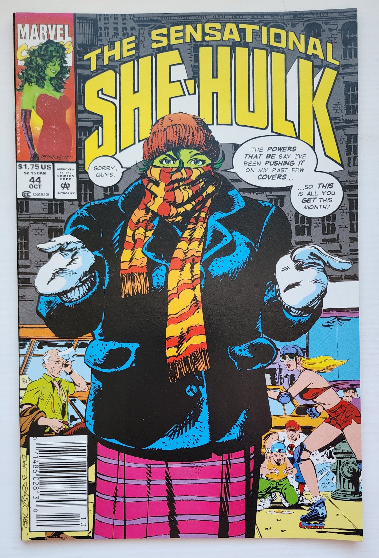 SENSATIONAL SHE-HULK #44 NEWSSTAND 1992 She-Hulk MARVEL COMICS
