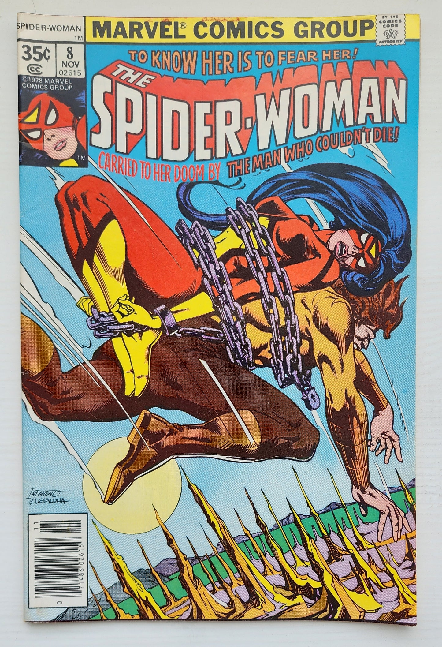 SPIDER-WOMAN #8 NEWSSTAND 1978 Spider-Woman MARVEL COMICS