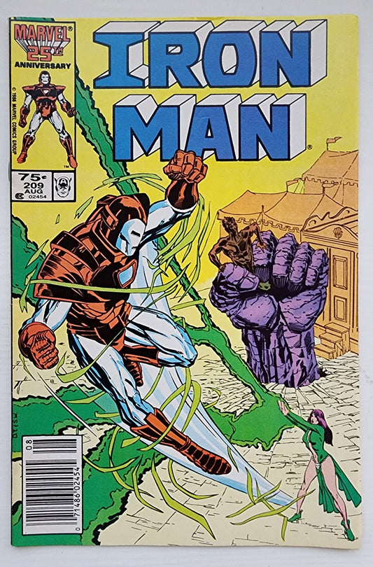 IRON MAN #209 NEWSSTAND 1986 Iron Man MARVEL COMICS