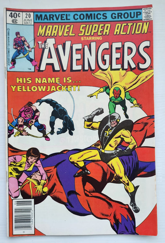 MARVEL SUPER ACTION #20 AVENGERS NEWSSTAND 1980 Marvel Super Action MARVEL COMICS