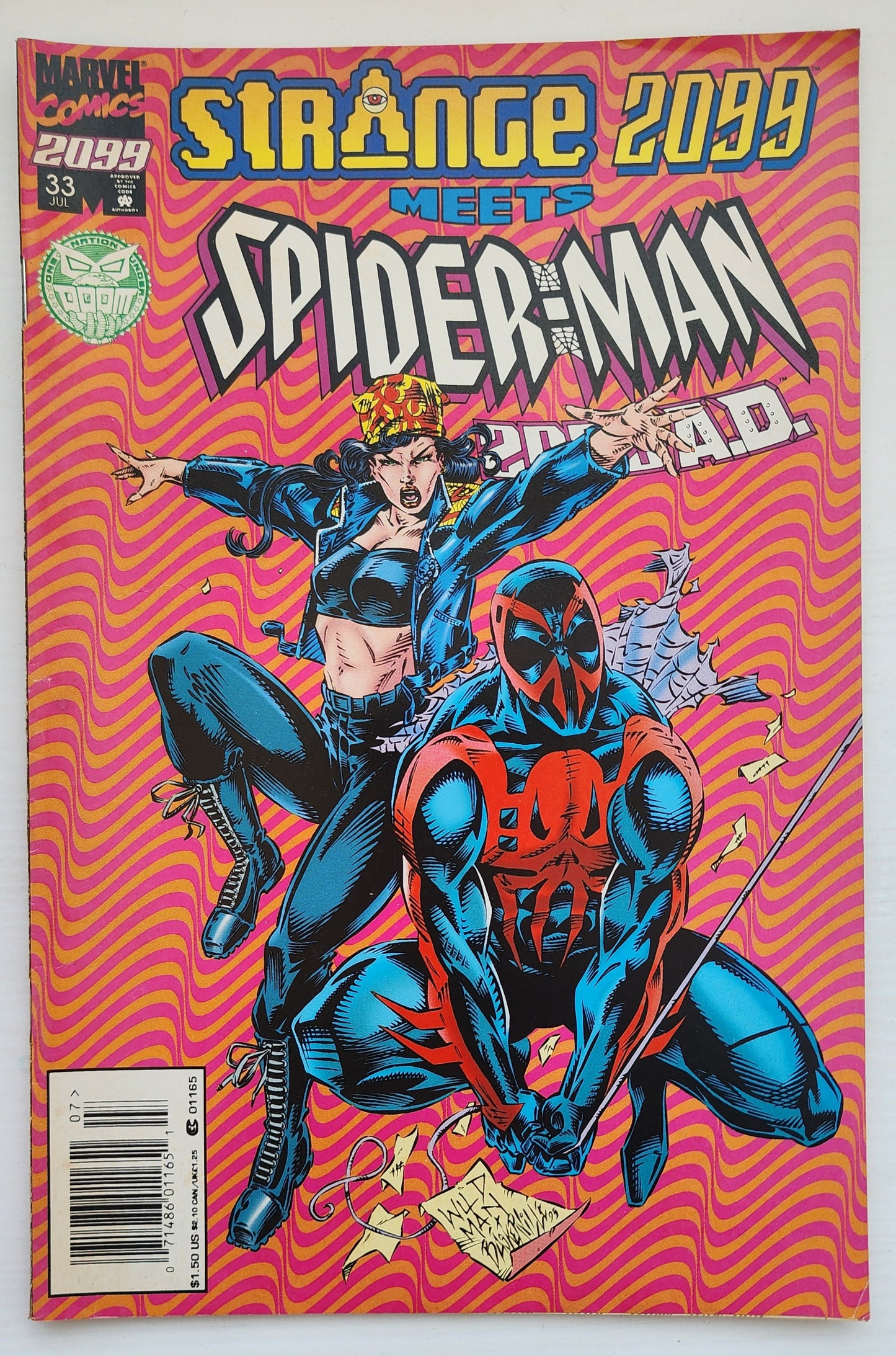 SPIDER-MAN 2099 #33 NEWSSTAND 1995 Spider-Man 2099 MARVEL COMICS