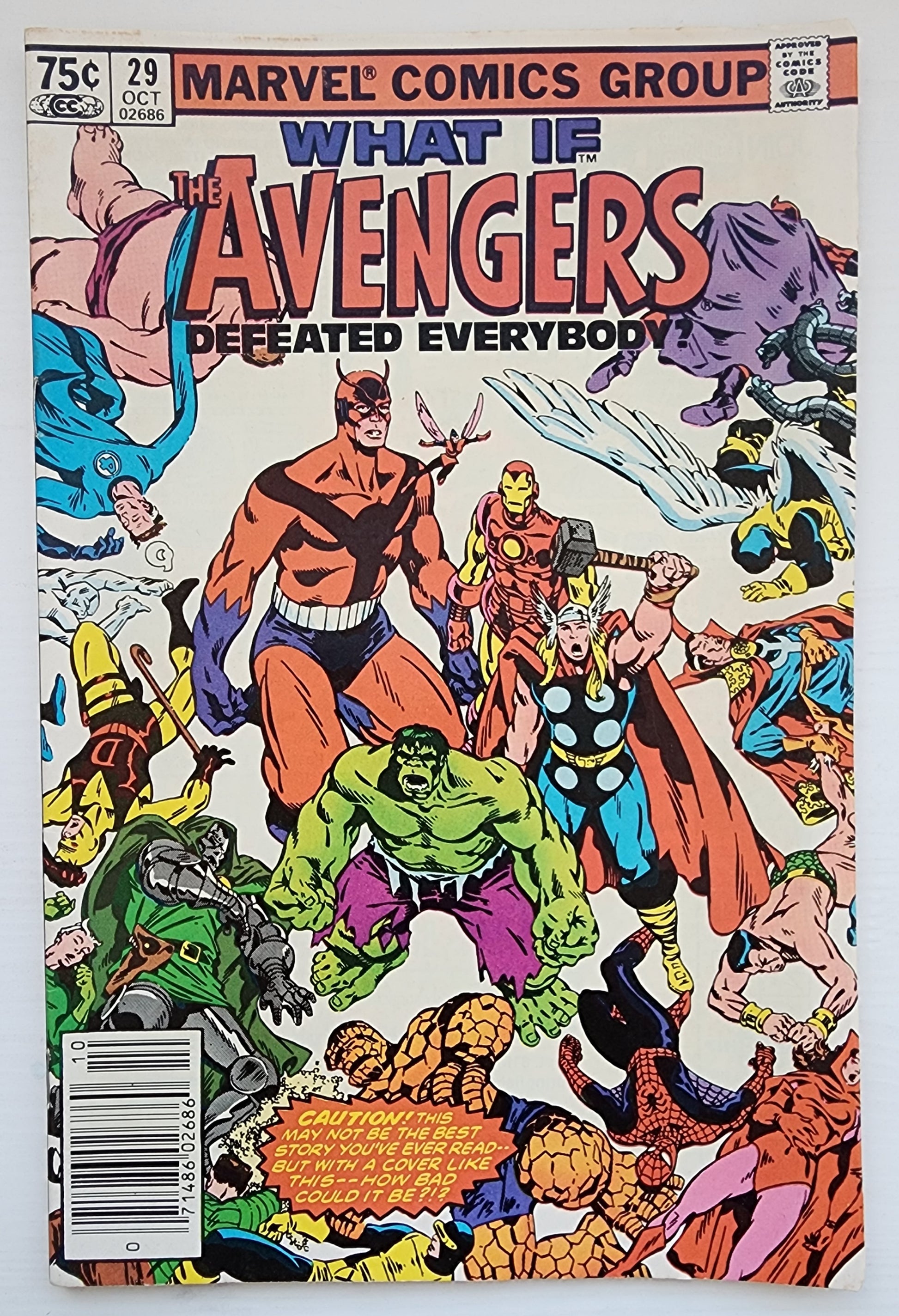 WHAT IF #29 AVENGERS DEFEATED EVERYBODY NEWSSTAND 1981 What If MARVEL COMICS
