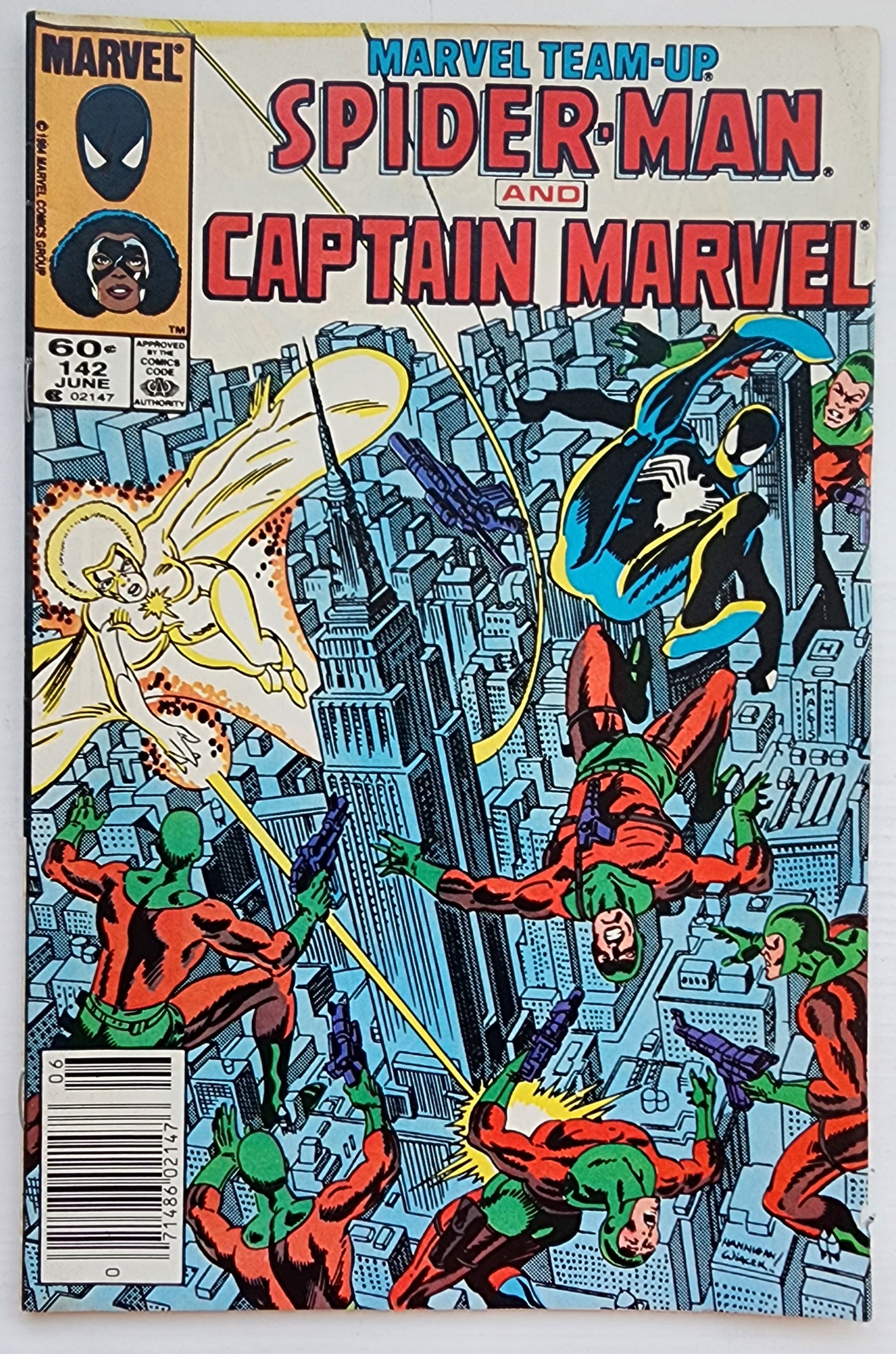 MARVEL TEAM-UP #142 SPIDER-MAN CAPTAIN MARVEL NEWSSTAND 1983 Marvel Team-Up MARVEL COMICS