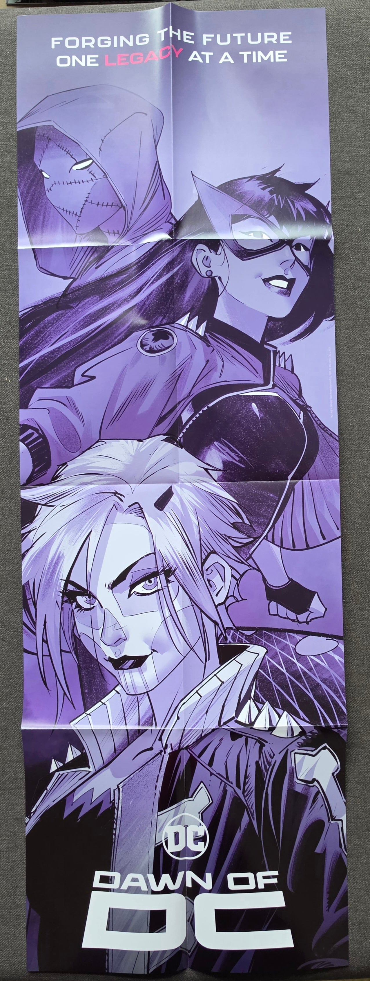 DAWN OF DC BIRDS OF PREY FOLDED PROMOTIONAL POSTER Shazam DC COMICS