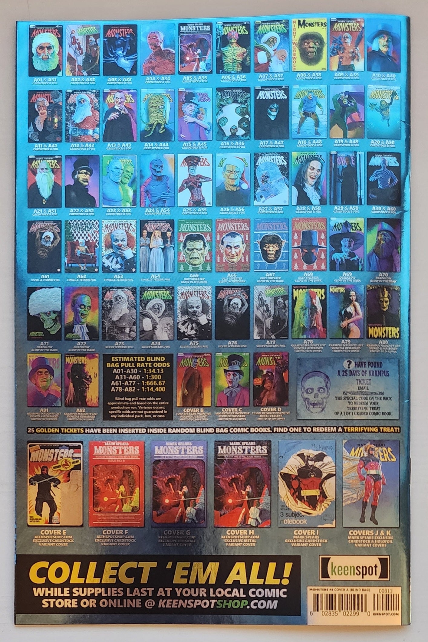 MARK SPEARS MONSTERS #8 BLIND BAG VARIANT A35 FOIL Universal Monsters KEENSPOT ENTERTAINMENT