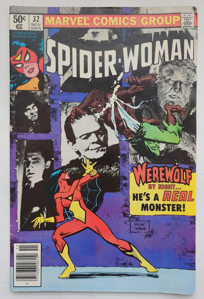 SPIDER-WOMAN #32 NEWSSTAND 1980 Spider-Woman MARVEL COMICS
