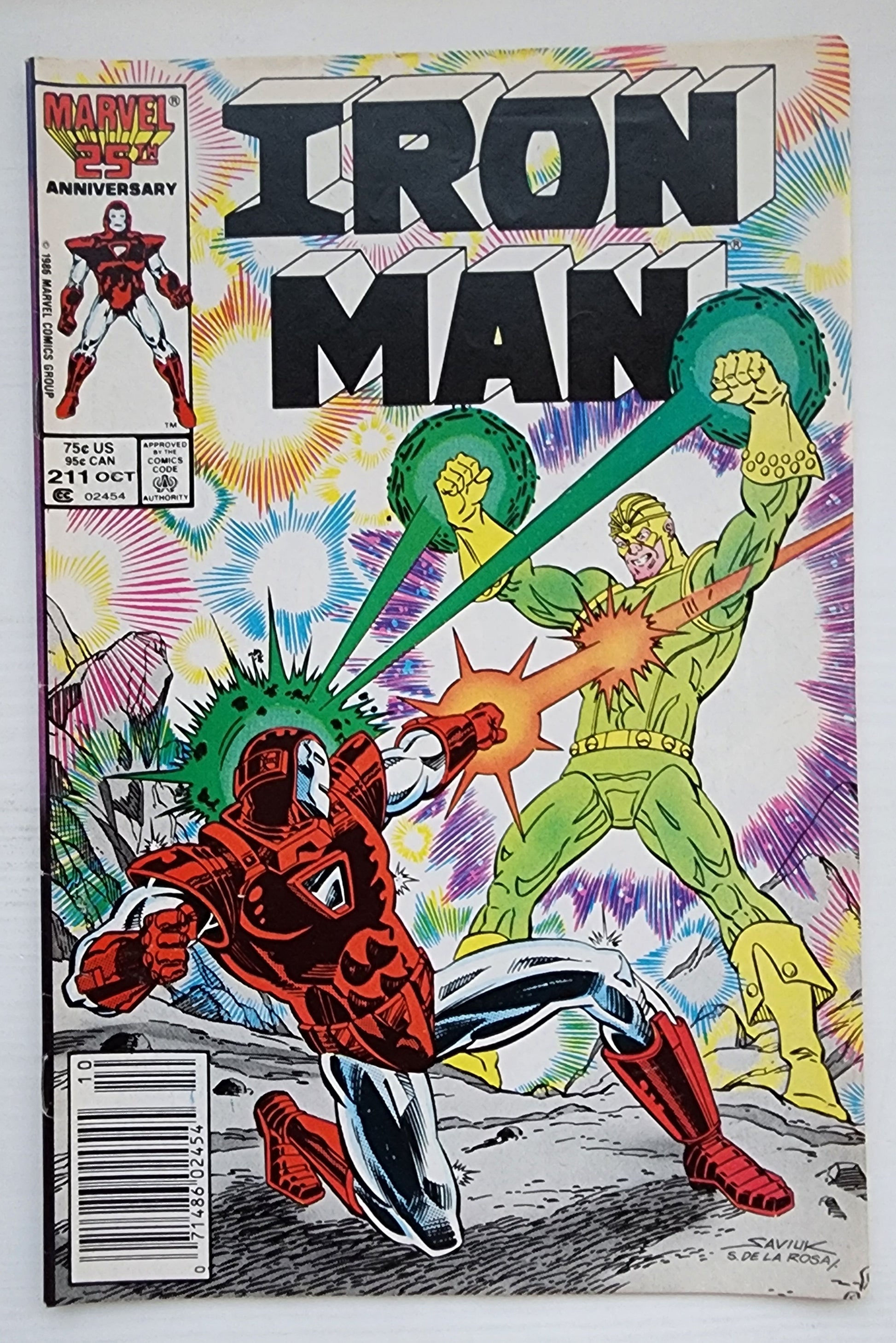 IRON MAN #211 NEWSSTAND 1986 Iron Man MARVEL COMICS