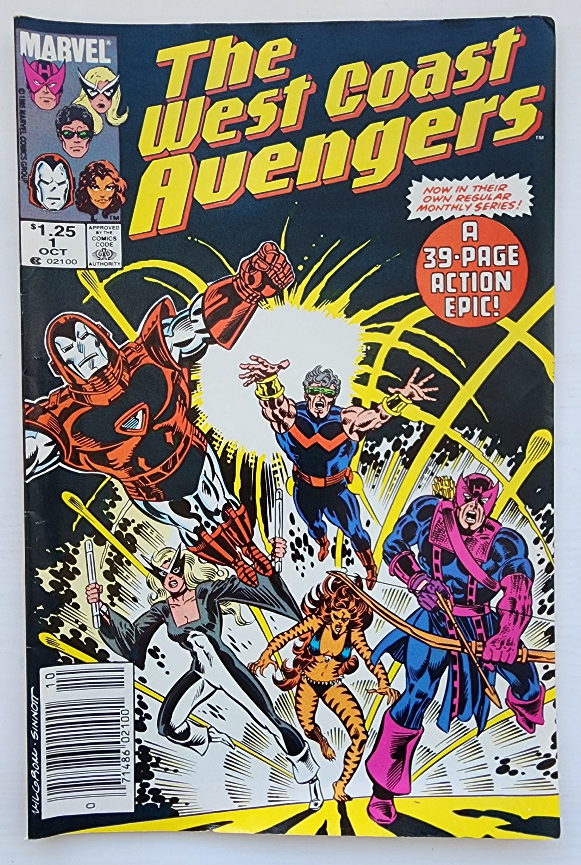 WEST COAST AVENGERS #1 NEWSSTAND 1985 West Coast Avengers MARVEL COMICS