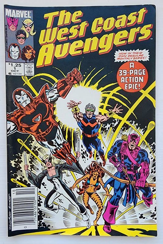 WEST COAST AVENGERS #1 NEWSSTAND 1985 West Coast Avengers MARVEL COMICS