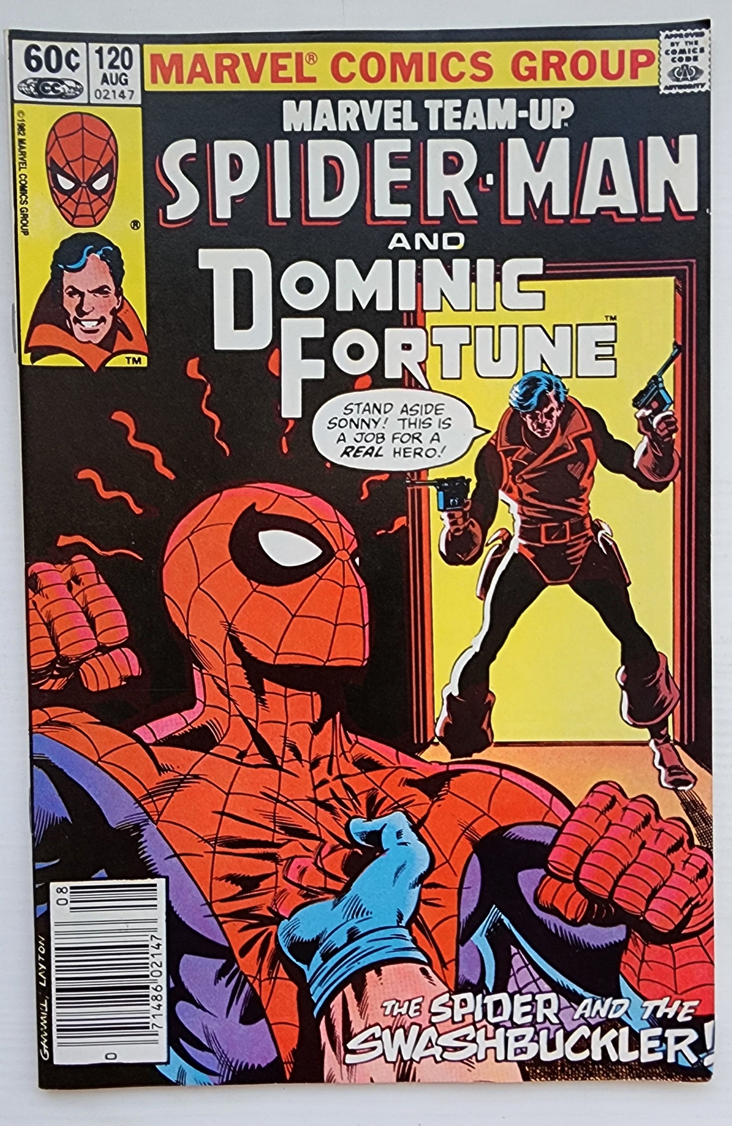 MARVEL TEAM-UP #120 SPIDER-MAN DOMINIC FORTUNE NEWSSTAND 1982 Marvel Team-Up MARVEL COMICS